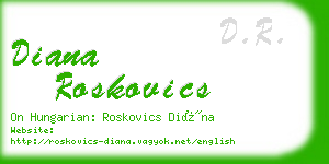 diana roskovics business card